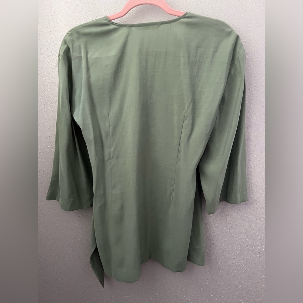 Soft Surroundings Sweet Pea Wrap Tunic in Bayberry Size Medium New - Picture 5 of 10